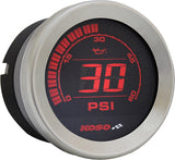 HD-02 SERIES GAUGE KIT SILVER BEZEL OIL TEMP