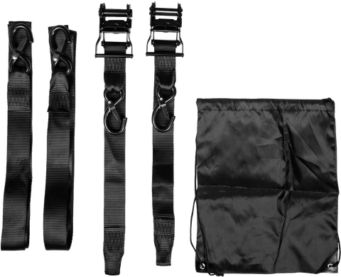2" X 8' RATCHET SOFT TIE-DOWN BLACK 2/PK