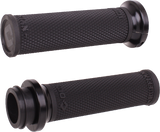 RUFIAN GRIPS INDIAN TBW 1" BLACK/BLACK
