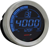 HD-02 SERIES GAUGE KIT SILVER BEZEL OIL TEMP