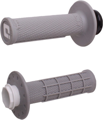 MICRO-X LOCK-ON GRIPS HALF-WAFFLE GREY/BLACK (SOFT)