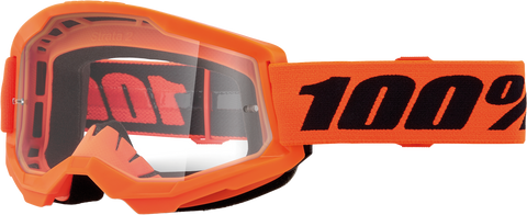 STRATA 2 JUNIOR GOGGLE NEON ORANGE CLEAR LENS