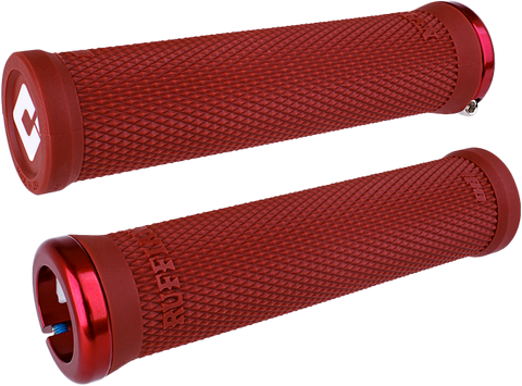 RUFFIAN V2.1 GRIPS 135MM DK. RED/RED STNLS STEEL SCREWS