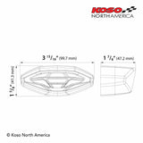GT-04 LED BRAKE/TAIL LIGHT SMOKE LENS