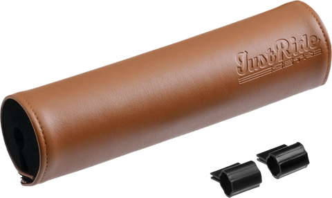 HANDLEBAR BAR PAD LEATHER 200MM BROWN