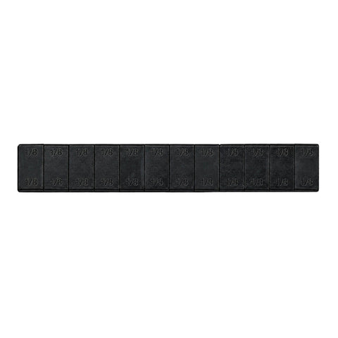 WHEEL WEIGHTS 1/8 OZ BLACK 12 PCS/48 STRIPS/BOX
