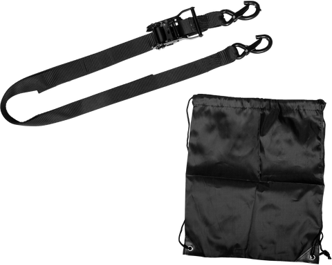 1.5" X 8' RATCHET SOFT TIE-DOWN BLACK 2/PK