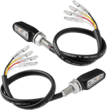 701 LED TURN SIGNALS W/TAILLIGHT BLK W/CLR LENS PR