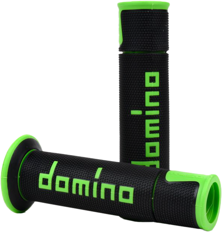 A450 ROAD RACING GRIPS BLACK/GREEN PAIR