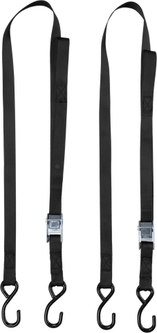 1" X 6' TIE-DOWN BLACK 2/PK