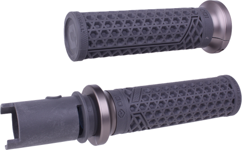 VAN'S LOCK-ON GRIPS GRAPHITE/GUN METAL CVO `23-24