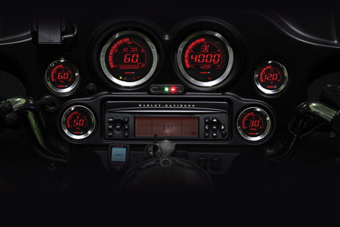 HD-02 SERIES GAUGE KIT SILVER BEZEL OIL TEMP