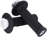 MICRO-X LOCK-ON GRIPS HALF-WAFFLE BLACK/SILVER