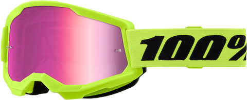 STRATA 2 GOGGLE NEON YELLOW MIRROR PINK LENS