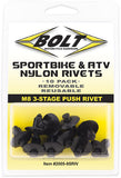 M8 THREE STAGE PUSH RIVET KIT 10/PK
