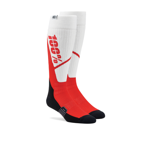 TORQUE THICK COMFORT MX SOCKS WHITE/RED SM/MD