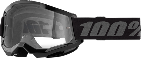 STRATA 2 JUNIOR GOGGLE BLACK CLEAR LENS