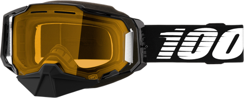ARMEGA SNOWMOBILE GOGGLE BLACK W/ YLW LENS