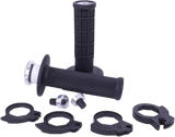 MICRO-X LOCK-ON GRIPS HALF-WAFFLE BLACK/SILVER
