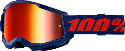 STRATA 2 GOGGLE NAVY MIRROR RED LENS