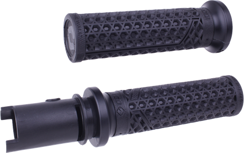 VAN'S LOCK-ON GRIPS BLACK/ MATTE BLACK CVO `23-24