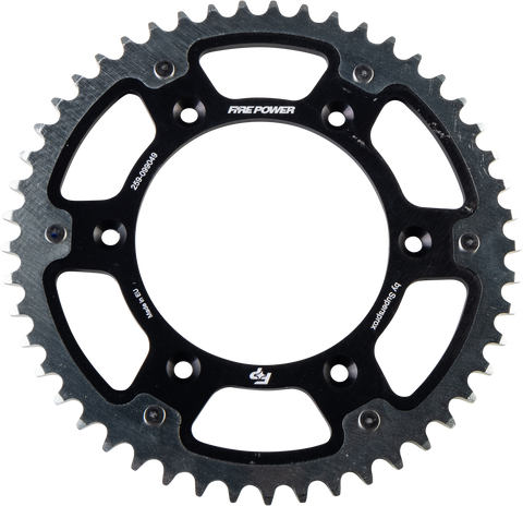REAR SPROCKET HYBRID 49T BLK/SIL