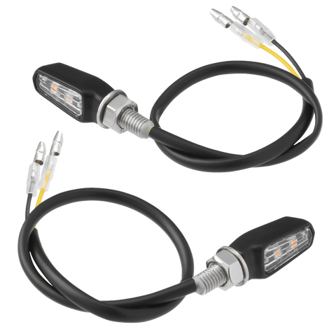 701 LED TURN SIGNALS BLACK W/CLEAR LENS PR