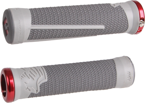 AG-2 MTB/BMX GRIPS GRAPHITE/COOL GREY W/RED