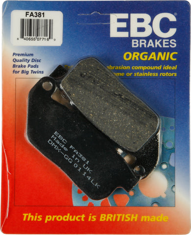 BRAKE PADS FA381 ORGANIC