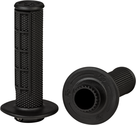 CONTROL MX LOCK-ON GRIPS BLACK - HALF WAFFLE