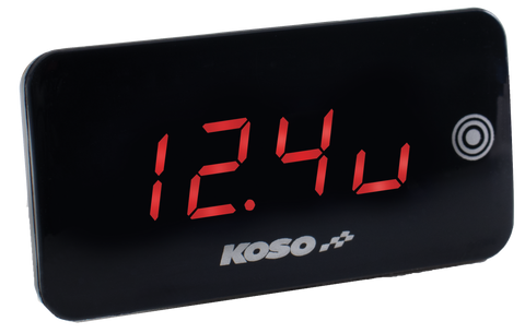 SUPER SLIM TOUCH SCREEN VOLT & TEMP GAUGE RED DISPLAY