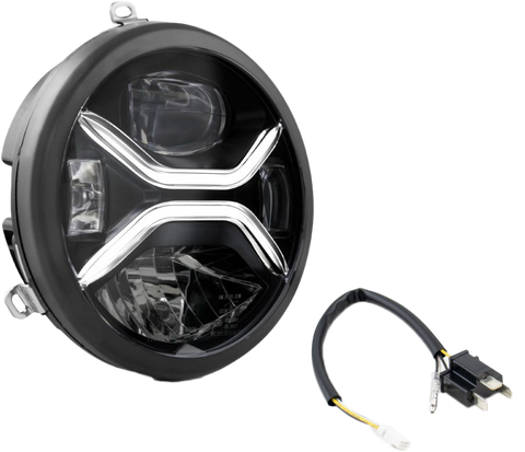 7" ZENITH LED HEADLIGH H4 PLUG