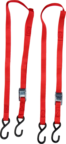 1" X 6' TIE-DOWN RED 2/PK