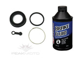 K&L Brake Caliper Seal Rebuild Kit Yamaha XS400 Maxima DOT 4 Brake Fluid BUNDLE