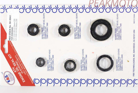 Kawasaki KLF220A 88-02  Bayou 220 Engine Oil Seal Kit K&S Technologies 50-2042