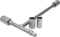 Motion Pro 08-0389 Tri-Drive Mini T-Handle Kit, 1/4" w/8,10,12,13 mm Sockets