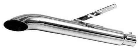 Chrome 19" Turnout Style Exhaust Muffler EMGO 80-62620 Universal 1-3/5" Inlet