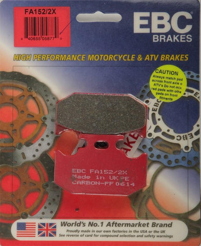 EBC - FA152/2X - X Series Carbon Brake Pads YAMAHA YZ125 YZ250 1992-1997  Rear