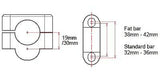 ZETA - ZE53-0219 - 1 1/8" in. Universal Fat Bar Riser Kit, 19mm (3/4" Rise)