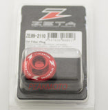 ZETA - ZE89-2110 RED Oil Filler Plug Honda CRF150R CR125R CR250R CRF250R CRF450R