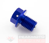 ZETA ZE58-1522 Magnetic Drain Plug Blue M12x15mm 1.5mm Pitch Kawasaki KLX110