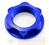 ZETA - ZE58-2252 Blue Anodized Aluminum Steering Stem Nut M24x32x12mm 1.00 Pitch