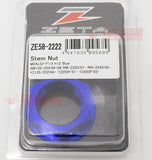 ZETA - ZE58-2222 Blue Anodized Aluminum Steering Stem Nut M24x30x14mm 1.50 Pitch
