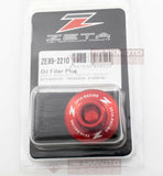 ZETA - ZE89-2210 - Oil Filler Plug Red Suzuki RM80 RM85 01-16, RM125 RM250 01-08
