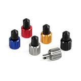 DRC - D58-05-101 (SILVER) Air Valve Caps with Valve Core Remover - Pair