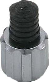 DRC - D58-05-105 (DARK SILVER) Air Valve Caps with Valve Core Remover - Pair