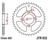 JT Sprockets - JTR832.32 - Steel Rear Sprocket, 32T