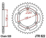 JT Sprockets - JTR822.49 - Steel Rear Sprocket, 49T