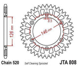 JT Sprockets - JTA808.50 - Aluminum Rear Sprocket, 50T (For 520 CHAIN)