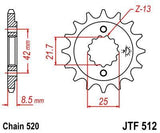 JT Sprockets - JTF512.15 - Steel Front Sprocket, 15T